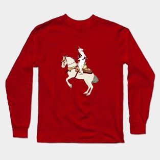 Moroccan Horse with His Saddle - Tbourida - Moroccan Equestrian Art Long Sleeve T-Shirt